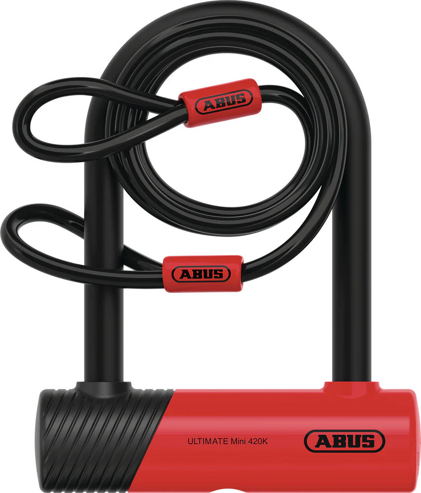 ABUS 420K/150HB140 Ultimate Mini Antivol en U + Cobra 10/120 rouge – Image 2